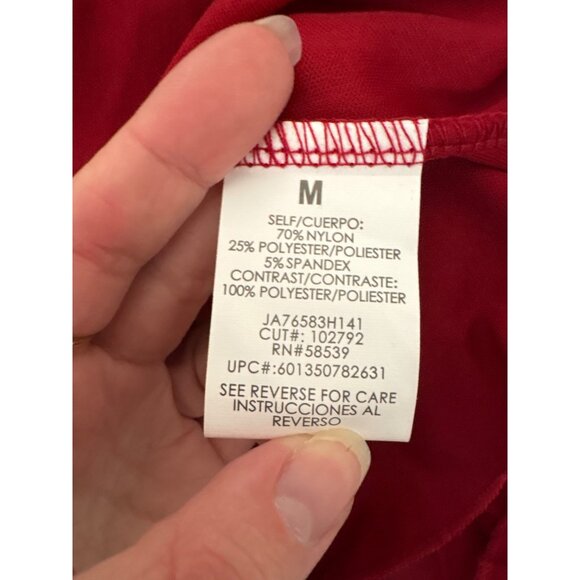 Speechless Red Lace and Pleated Skirt Midi Dress Size M Sleeveless Sequin - Picture 10 of 11